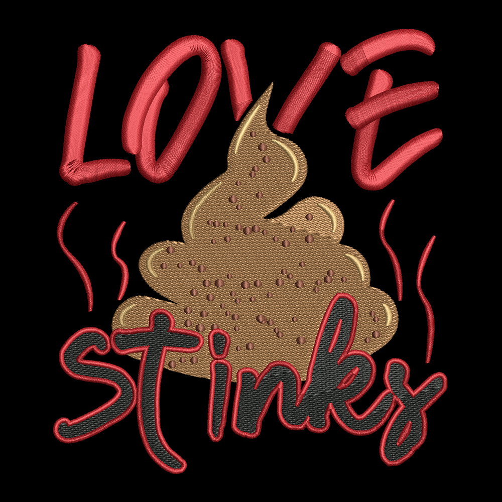 Love Stinks Embroidery Design